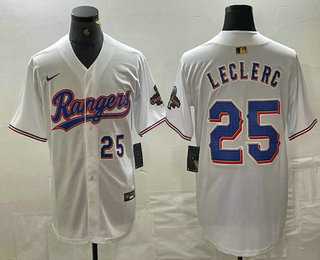 Men's Texas Rangers #25 Jose Leclerc Number White 2024 Gold Collection Limited Cool Base Jerseys,We sell and wholesale Men's Texas Rangers #25 Jose Leclerc Number White 2024 Gold Collection Limited Cool Base Jerseys on line form chian!